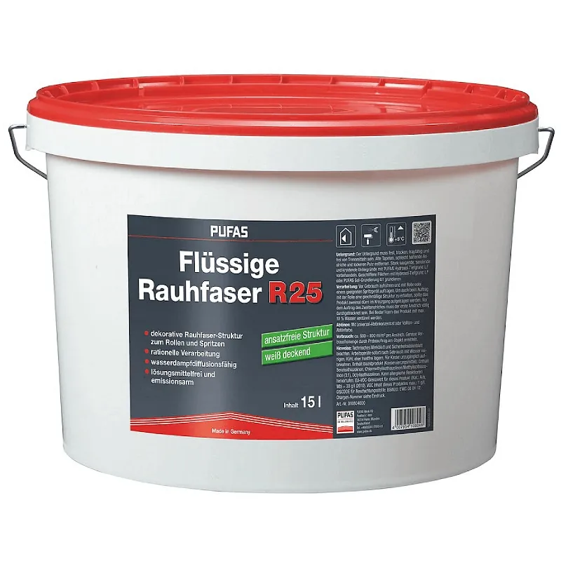 Angebot PUFAS Flüssige Rauhfaser R25 weiß ansatzfrei 15 L