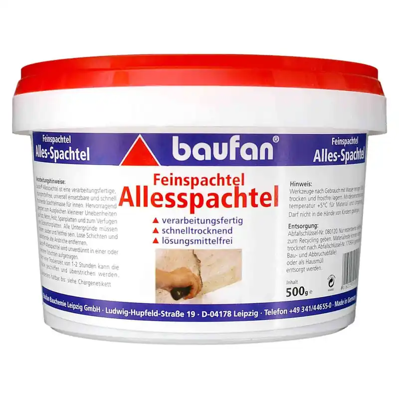 Nur Für Kurze Zeit Baufan Allesspachtel Feinspachtel 500g Spachtelmasse