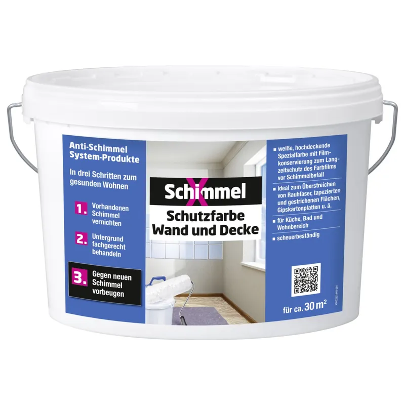 Top-Preis SchimmelX Schutzfarbe Wand und Decke weiß hochdeckend 5L