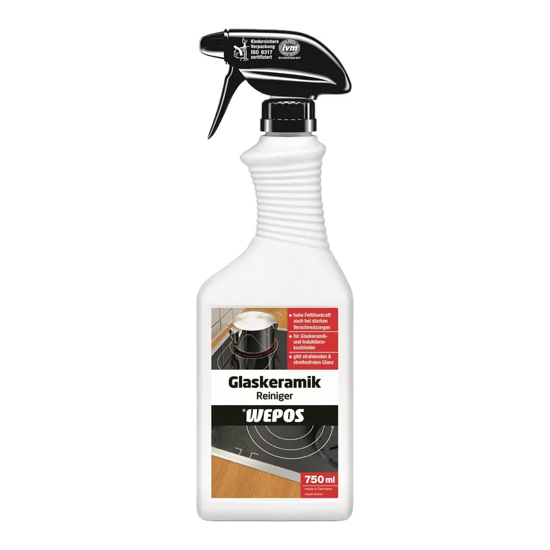 Wepos Glaskeramik Reiniger Kochfeld Herd Küche 750 ml Markenware