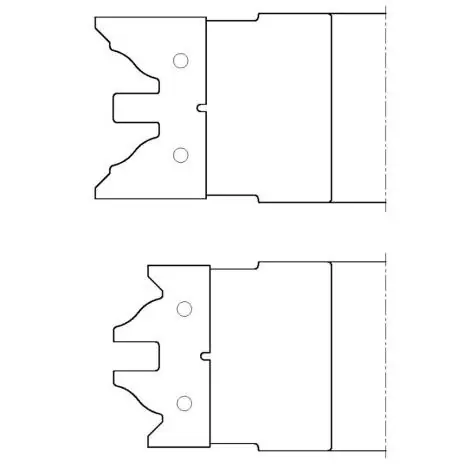 PM-Türen Längs/Kontergarnitur 2-tlg. Ausführung: D15 Kostenloser Versand