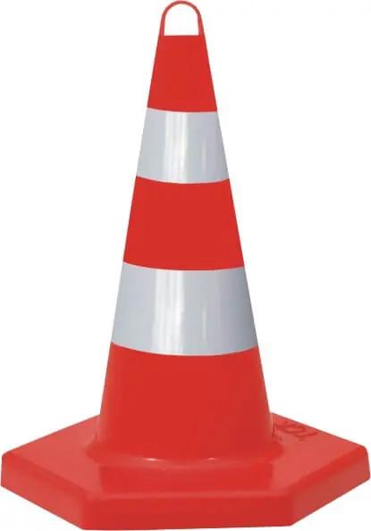 TEMKA Sechseckkegel PP tagesleuchtend 500 mm Markenprodukt