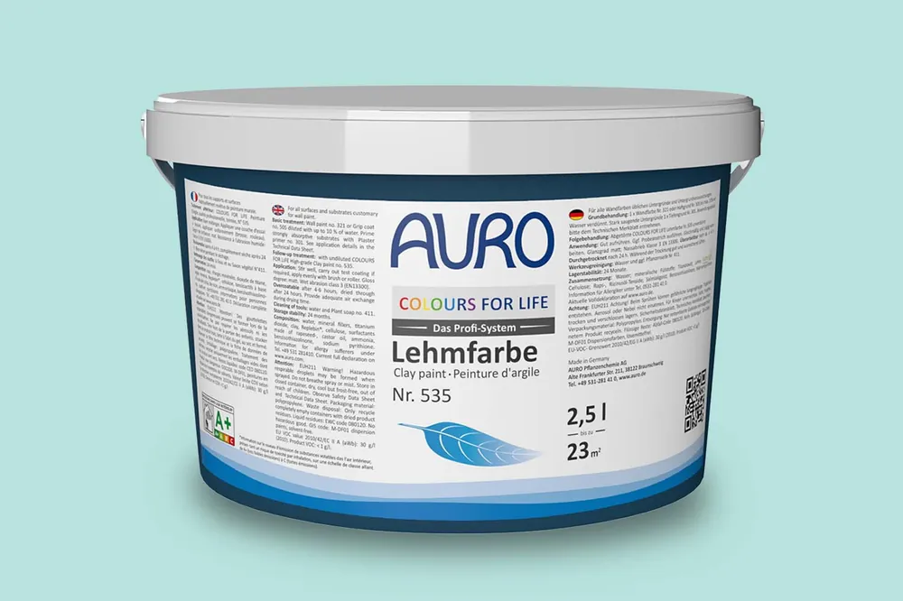 Auro Colours for Life Lehmfarbe Nr.  535 - Caribbean Sea 15 Begrenztes Angebot