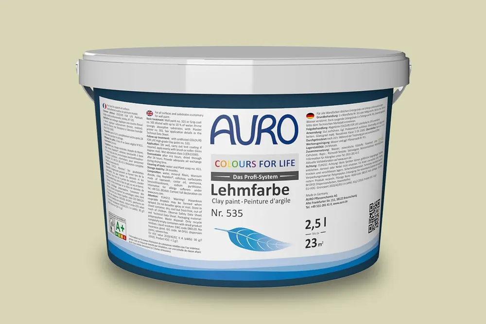 Direkt Vom Hersteller Auro Colours for Life Lehmfarbe Nr.  535 - Chartreuse