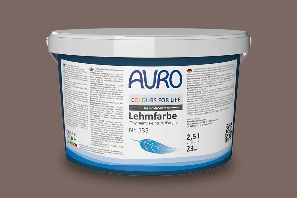 Auro Colours for Life Lehmfarbe Nr.  535 - Chocolat Range 05 Echt