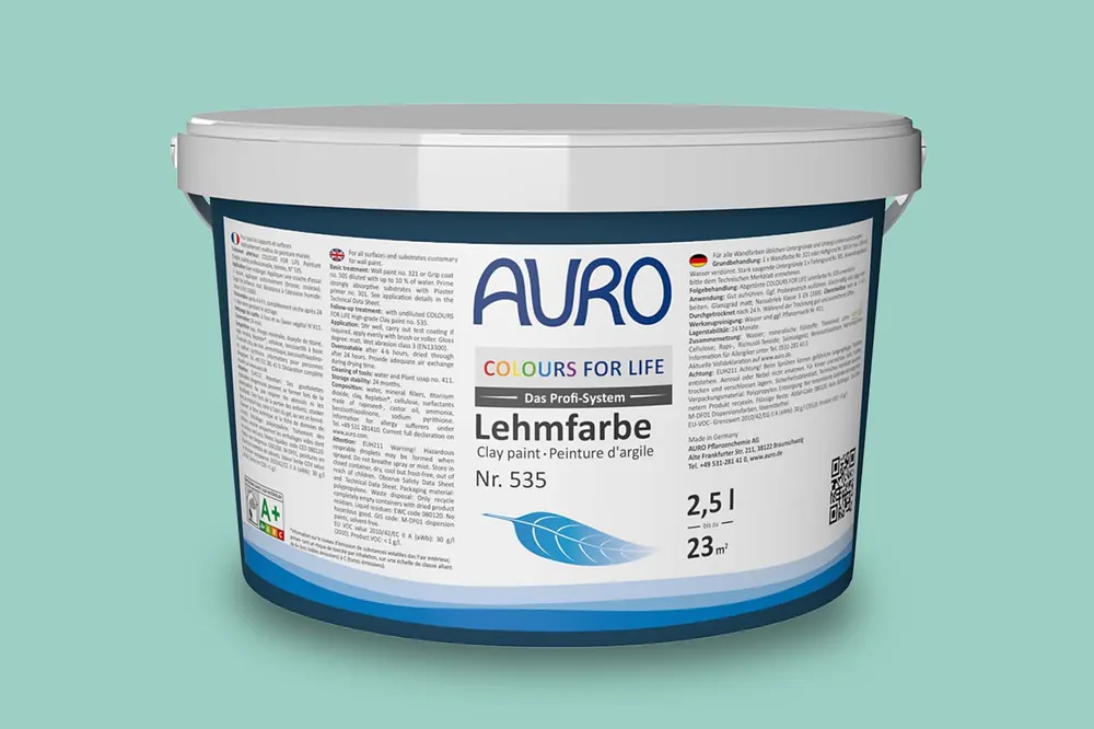Abverkauf Auro Colours for Life Lehmfarbe Nr.  535 - Mint Extract 10