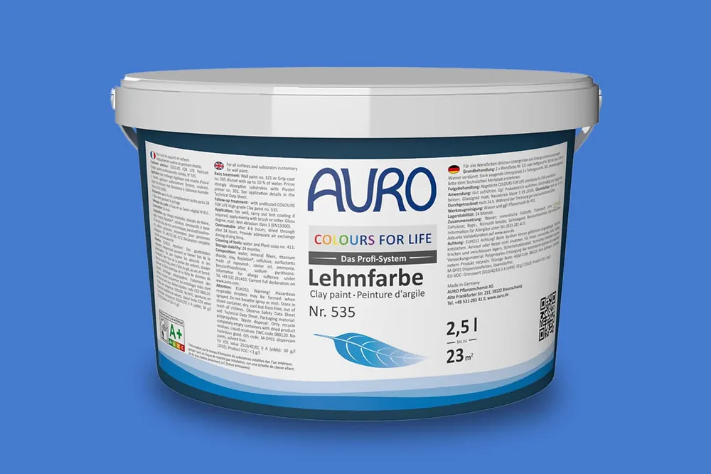 Abverkauf Auro Colours for Life Lehmfarbe Nr.  535 - Ocean Blue
