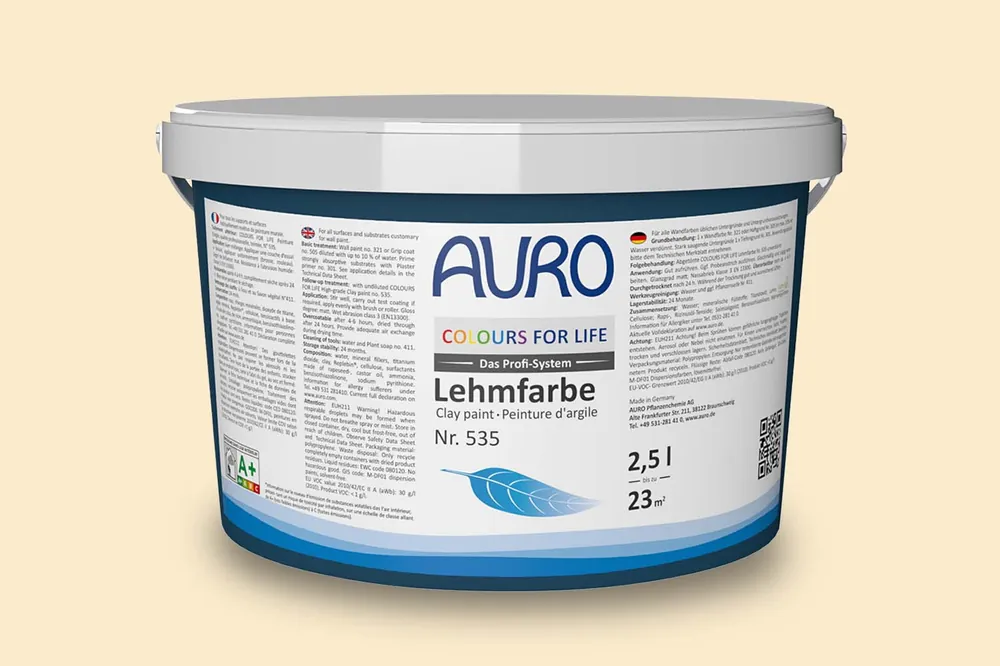 Abverkauf Auro Colours for Life Lehmfarbe Nr.  535 - ray of sunshine