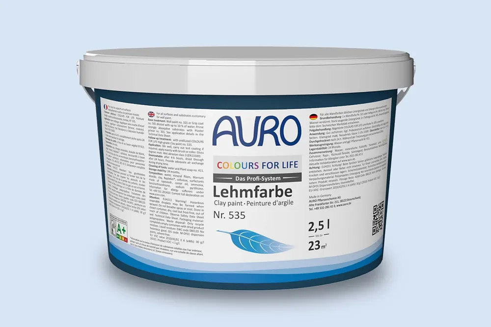 Abverkauf Auro Colours for Life Lehmfarbe Nr.  535 - True Blue 25