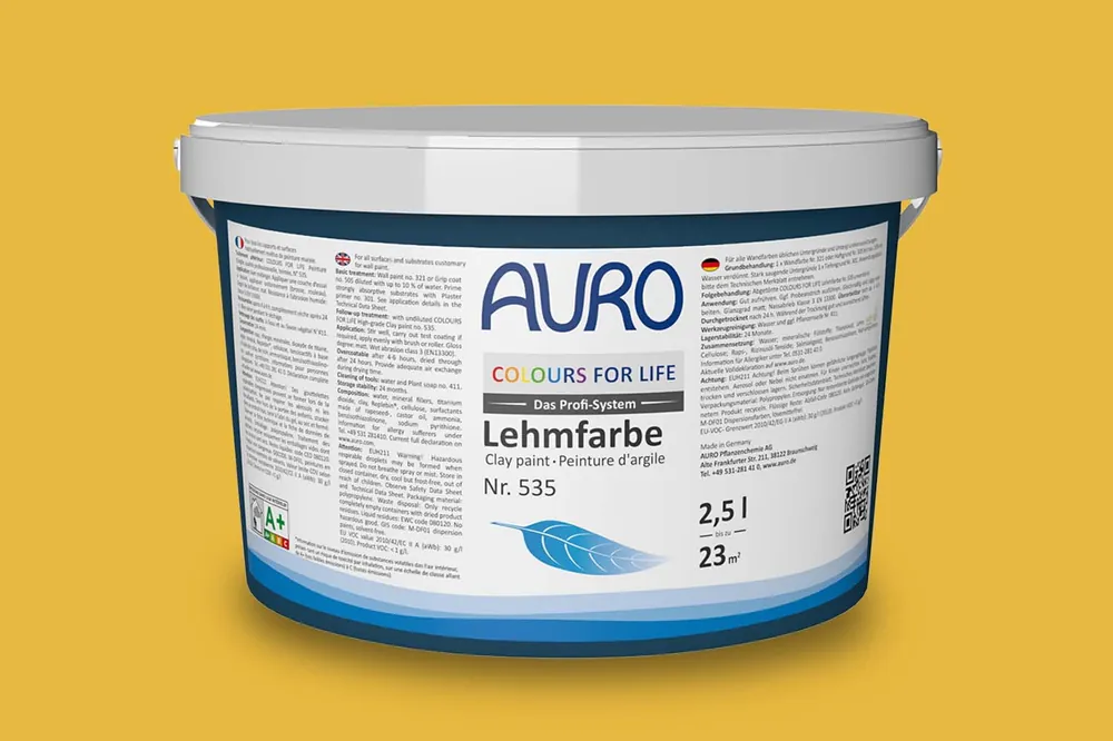 Abverkauf Auro Colours for Life Lehmfarbe Nr.  535 - Wild Mustard