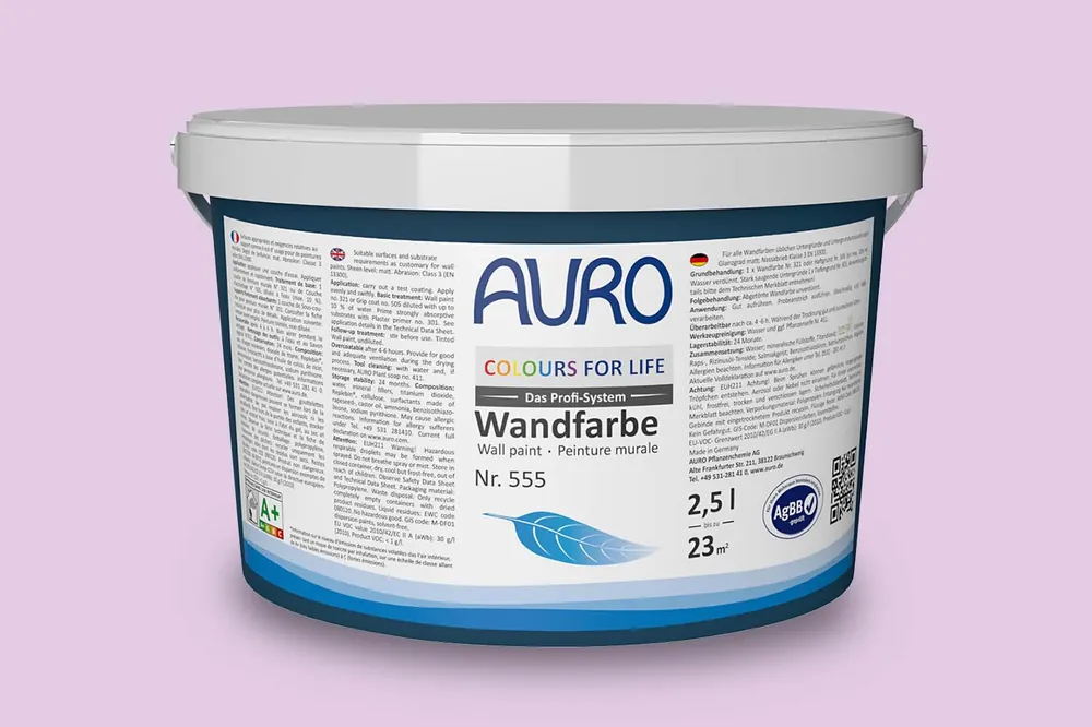 Abverkauf Auro Colours for Life Wand- und Deckenfarbe Nr. 555 - Azalea 10