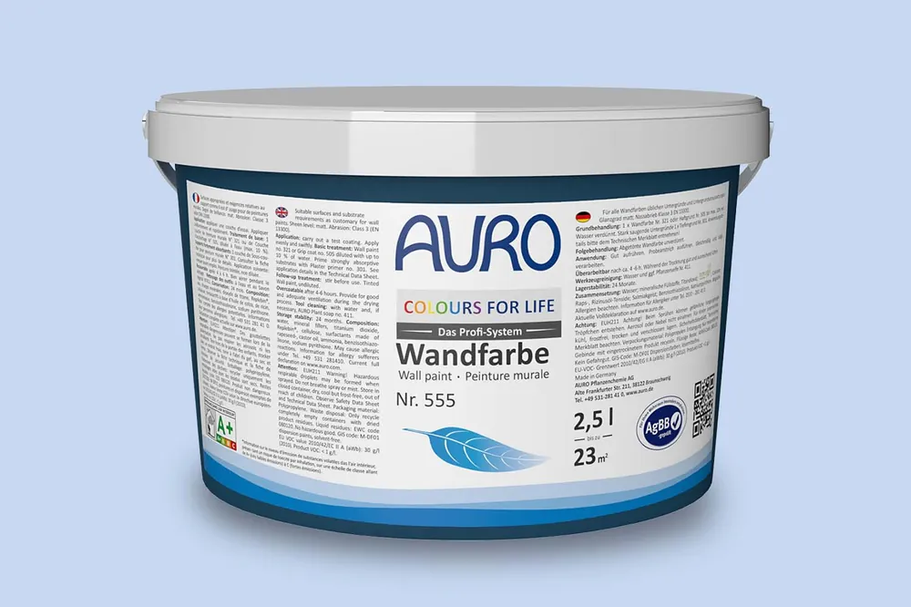 Abverkauf Auro Colours for Life Wand- und Deckenfarbe Nr. 555 - True Blue 20