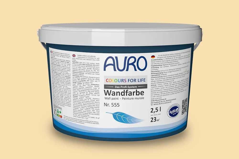 Abverkauf Auro Colours for Life Wand- und Deckenfarbe Nr. 555 - Yellow Gold 20