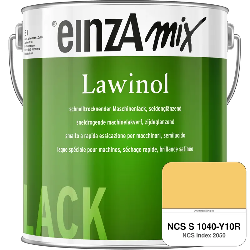 Abverkauf einzA Lawinol seidenglänzend (NCS S 1040-Y10R)