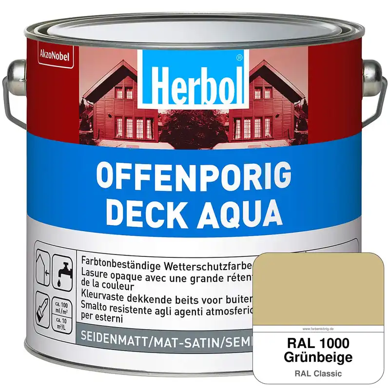 Offenporig-Deck Aqua (RAL 1000 Grünbeige) Neu Im Sortiment