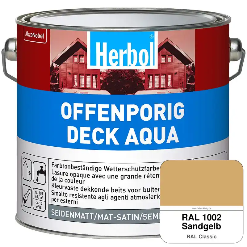 Offenporig-Deck Aqua (RAL 1002 Sandgelb) Letzte Chance