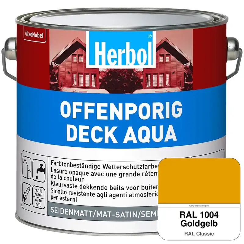 Offenporig-Deck Aqua (RAL 1004 Goldgelb) Abverkauf