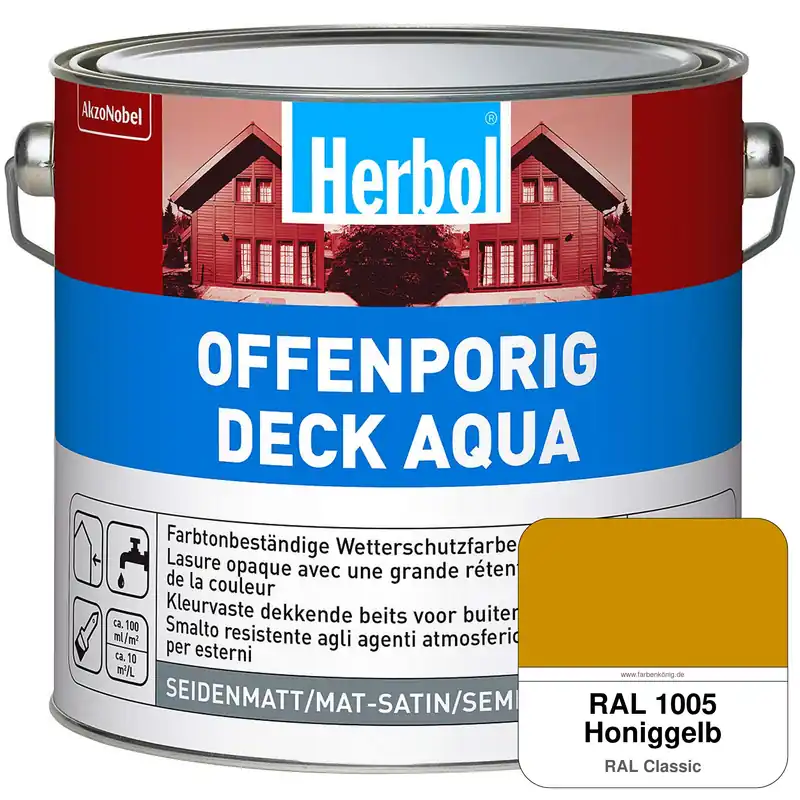 Offenporig-Deck Aqua (RAL 1005 Honiggelb) Rabatt