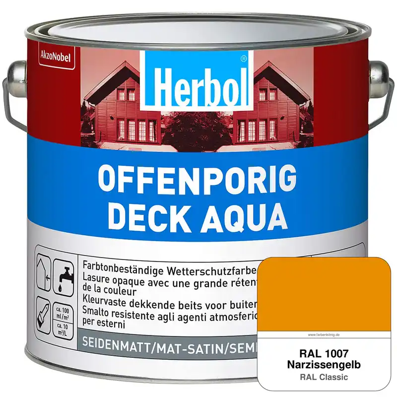 Sonderaktion Offenporig-Deck Aqua (RAL 1007 Narzissengelb)