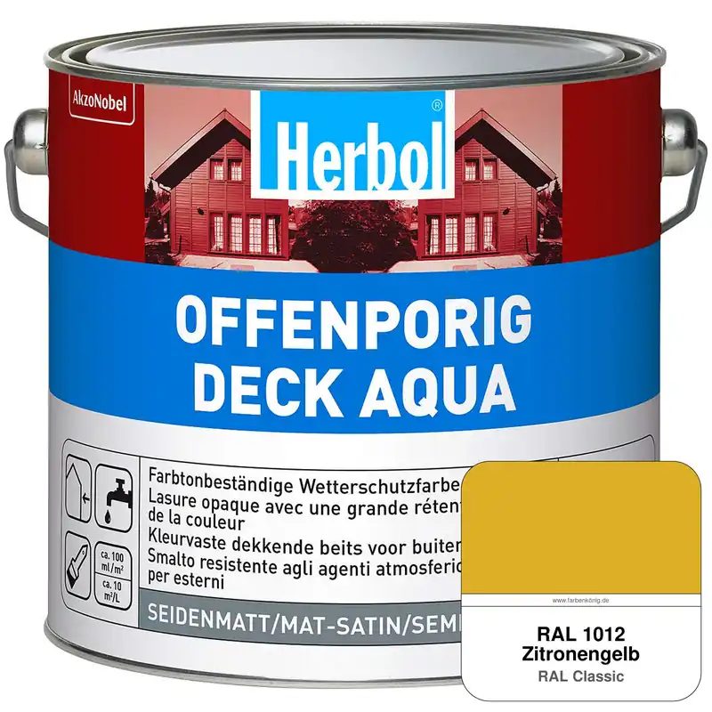 Offenporig-Deck Aqua (RAL 1012 Zitronengelb) Nur Für Kurze Zeit
