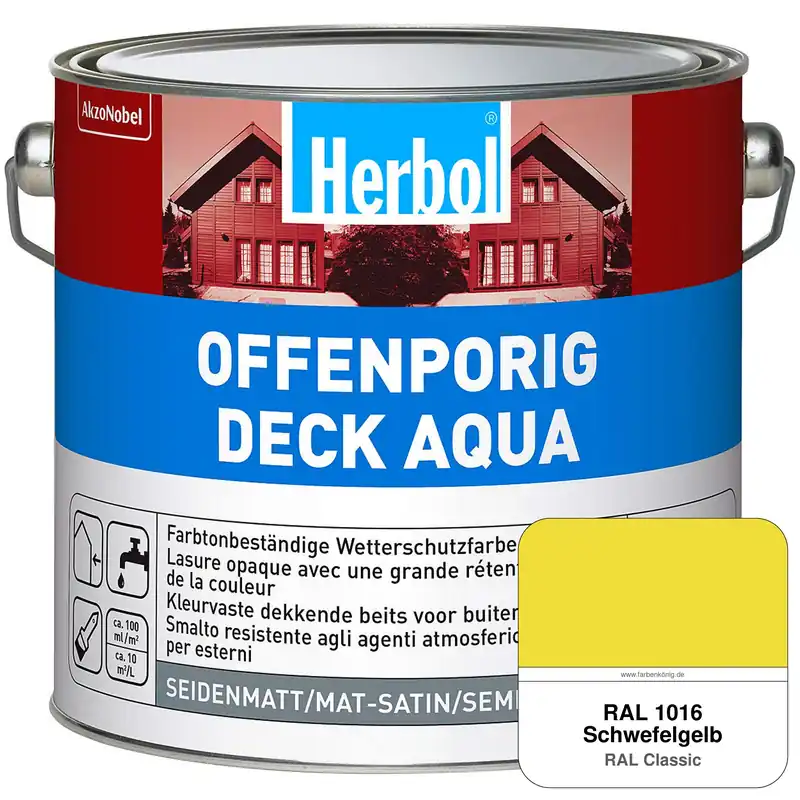 Offenporig-Deck Aqua (RAL 1016 Schwefelgelb) Zertifiziert