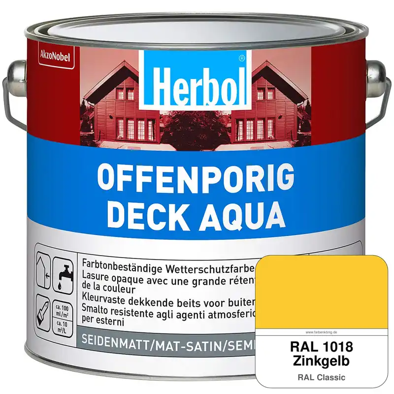 Offenporig-Deck Aqua (RAL 1018 Zinkgelb) Ausverkauf
