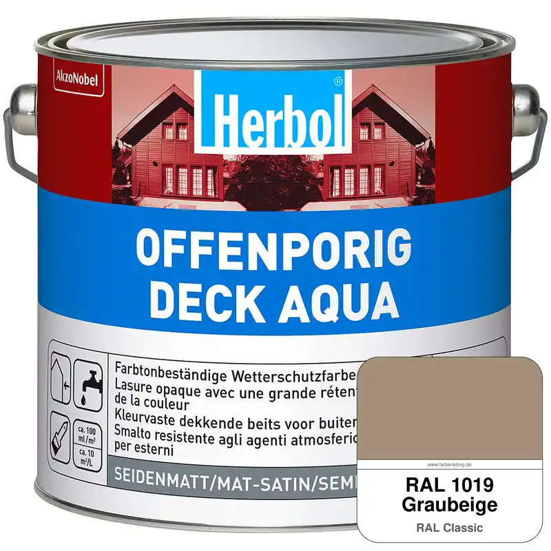 Offenporig-Deck Aqua (RAL 1019 Graubeige) Top-Preis