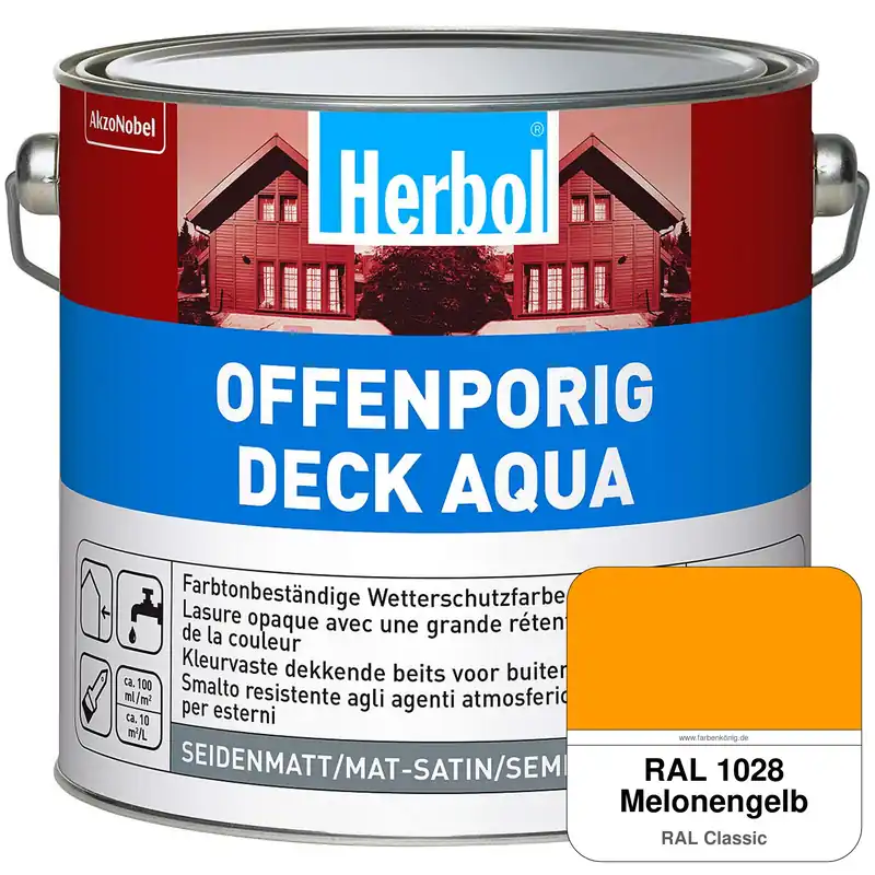 Offenporig-Deck Aqua (RAL 1028 Melonengelb) Expressversand