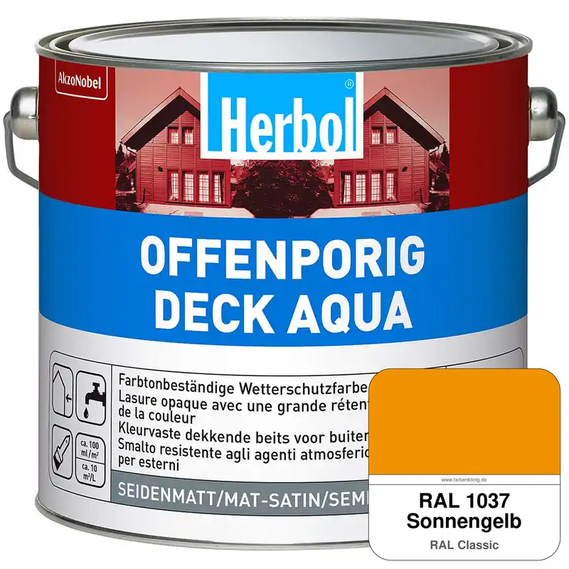 Offenporig-Deck Aqua (RAL 1037 Sonnengelb) Schneller Versand