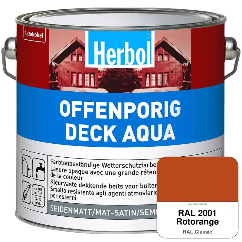 Angebot Offenporig-Deck Aqua (RAL 2001 Rotorange)