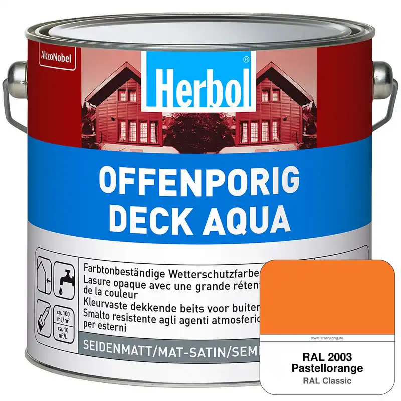 Garantierte Lieferung Offenporig-Deck Aqua (RAL 2003 Pastellorange)
