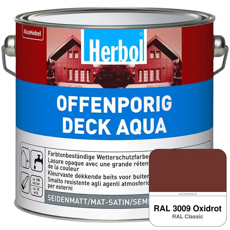 Versand Am Gleichen Tag Offenporig-Deck Aqua (RAL 3009 Oxidrot)