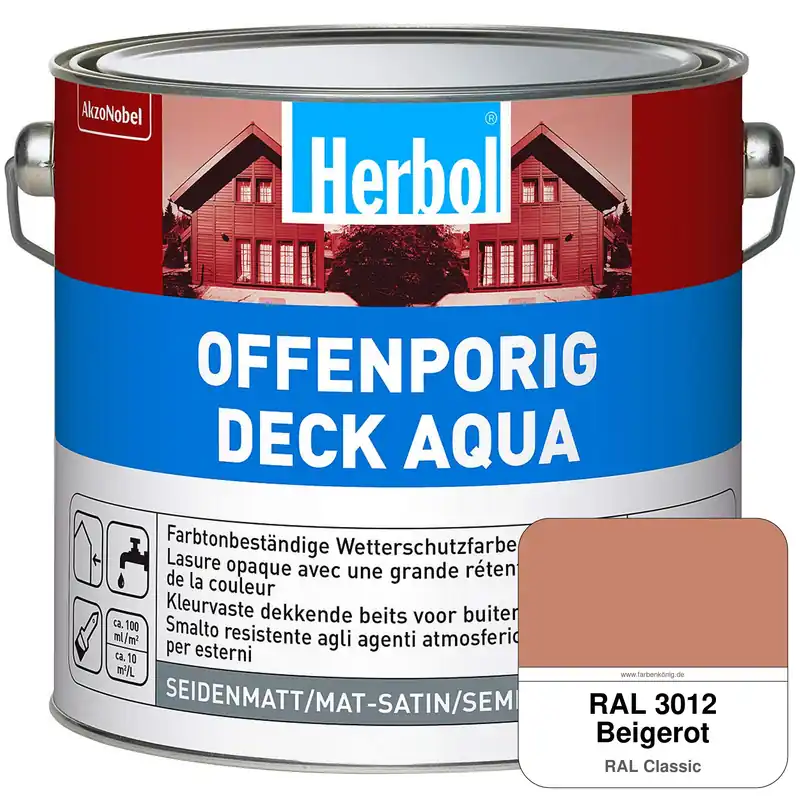 Aktuell Offenporig-Deck Aqua (RAL 3012 Beigerot)