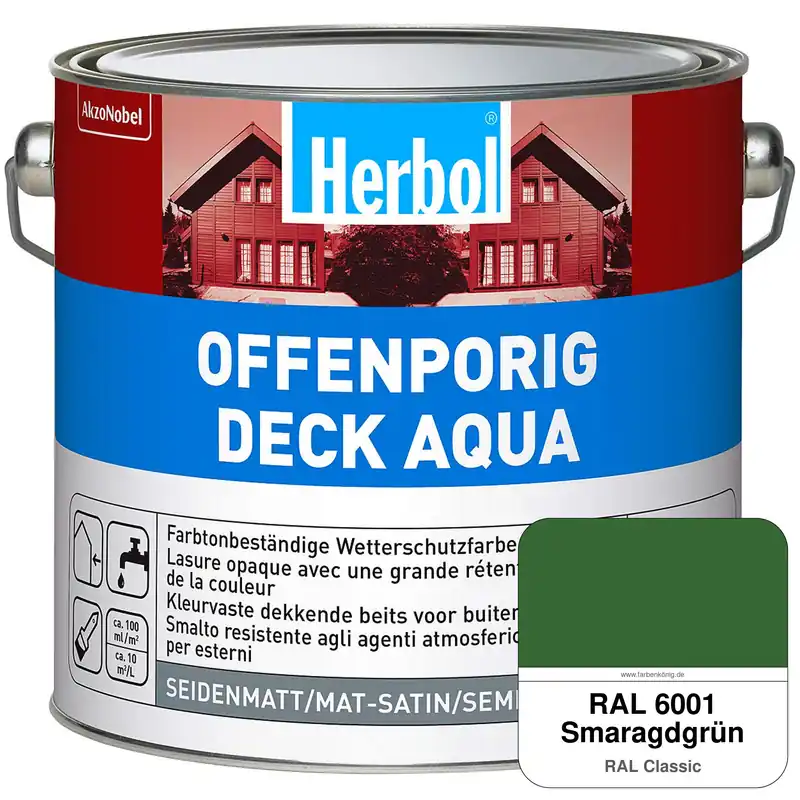 Offenporig-Deck Aqua (RAL 6001 Smaragdgrün) Preisknaller