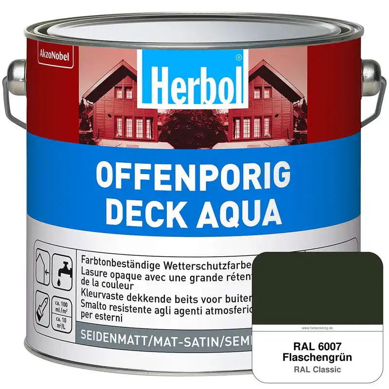 Offenporig-Deck Aqua (RAL 6007 Flaschengrün) Expressversand