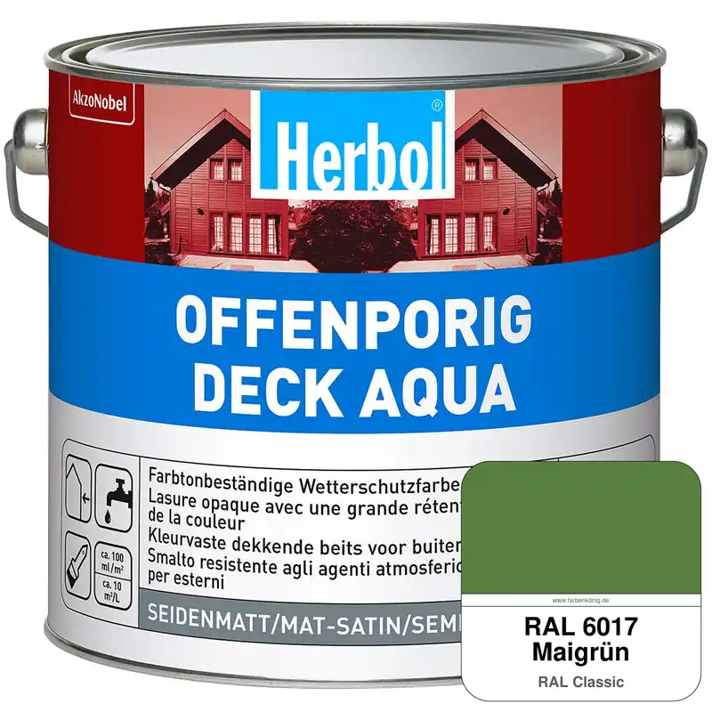 Offenporig-Deck Aqua (RAL 6017 Maigrün) Sonderangebot