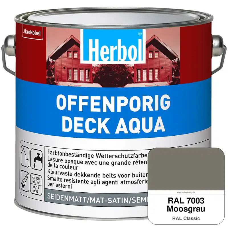 Finale Aktion Offenporig-Deck Aqua (RAL 7003 Moosgrau)