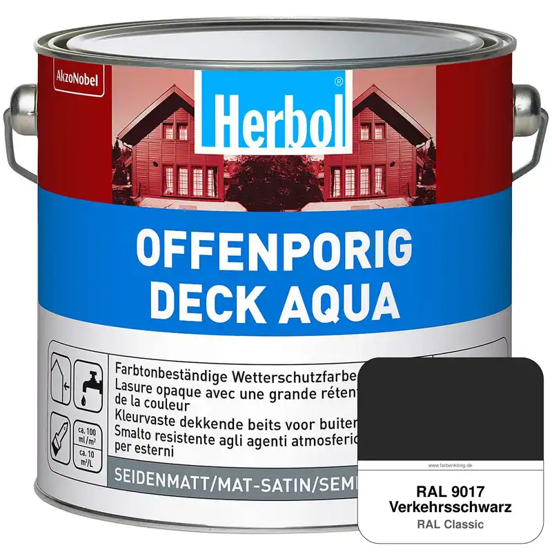 Offenporig-Deck Aqua (RAL 9017 Verkehrsschwarz) Wochenendangebot