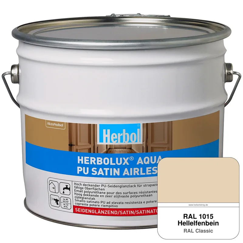 Herbolux Aqua PU Satin Airless (RAL 1015 Hellelfenbein) Finale Aktion