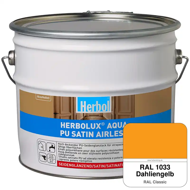 Preis Gesenkt Herbolux Aqua PU Satin Airless (RAL 1033 Dahliengelb)