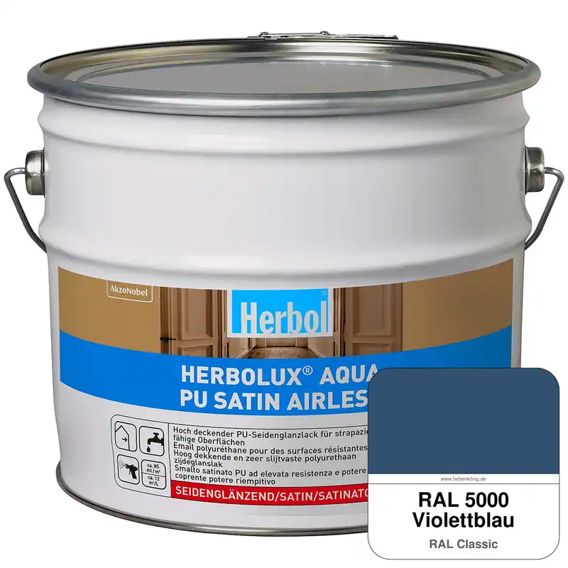 Herbolux Aqua PU Satin Airless (RAL 5000 Violettblau) Super-Preis