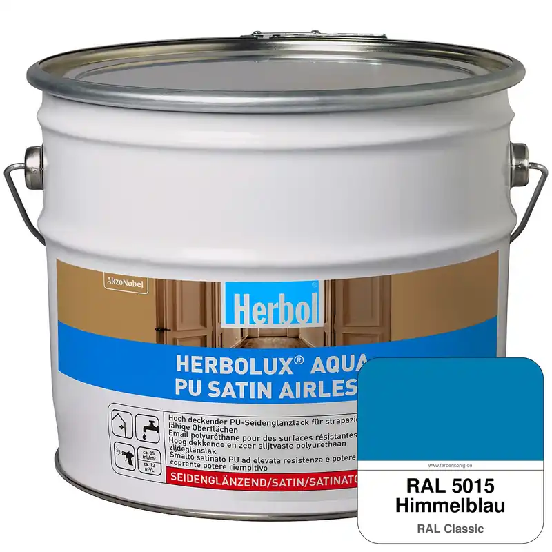 Direktkauf Herbolux Aqua PU Satin Airless (RAL 5015 Himmelblau)