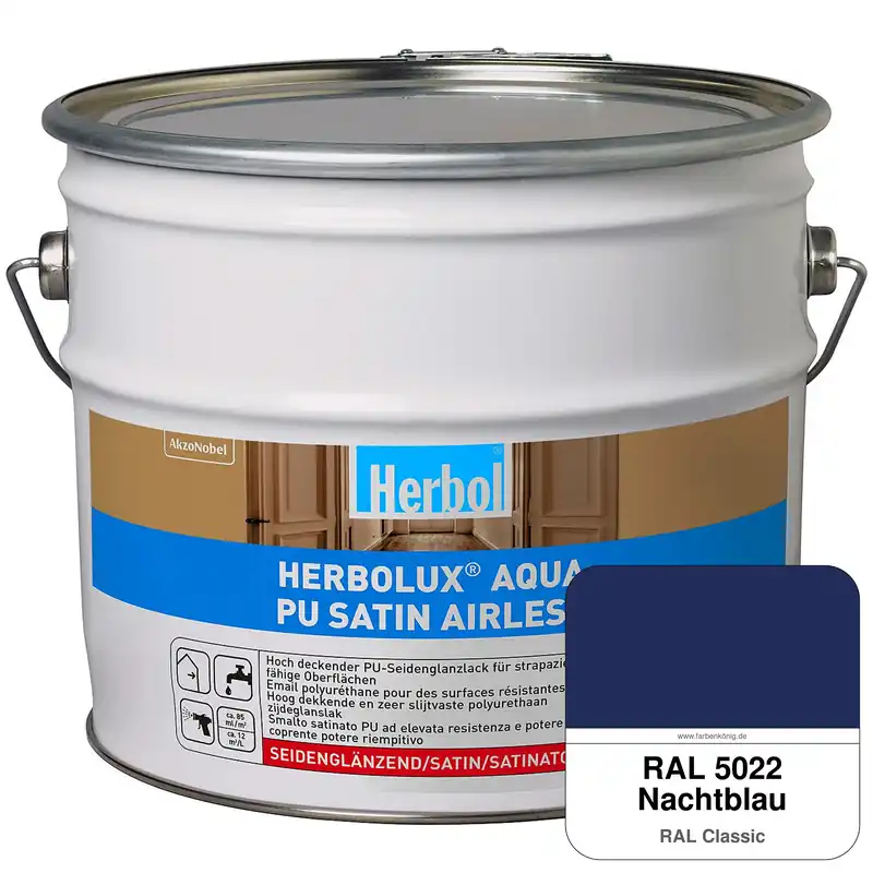 Herbolux Aqua PU Satin Airless (RAL 5022 Nachtblau) Preisreduziert