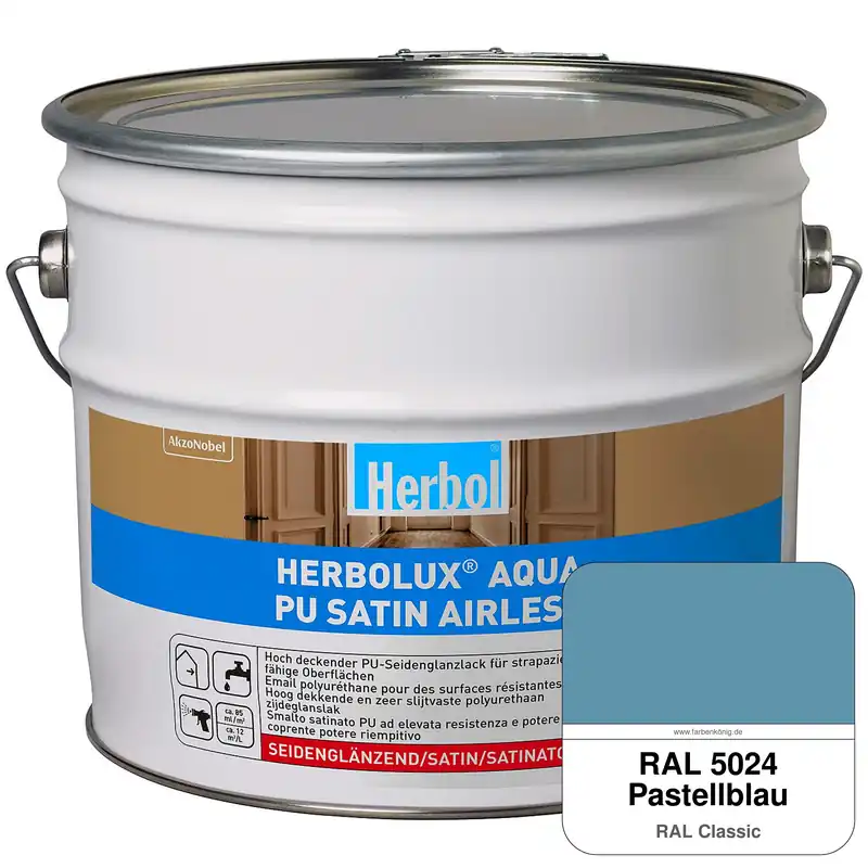 Herbolux Aqua PU Satin Airless (RAL 5024 Pastellblau) Expressversand