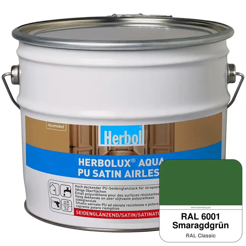 Herbolux Aqua PU Satin Airless (RAL 6001 Smaragdgrün) Günstig