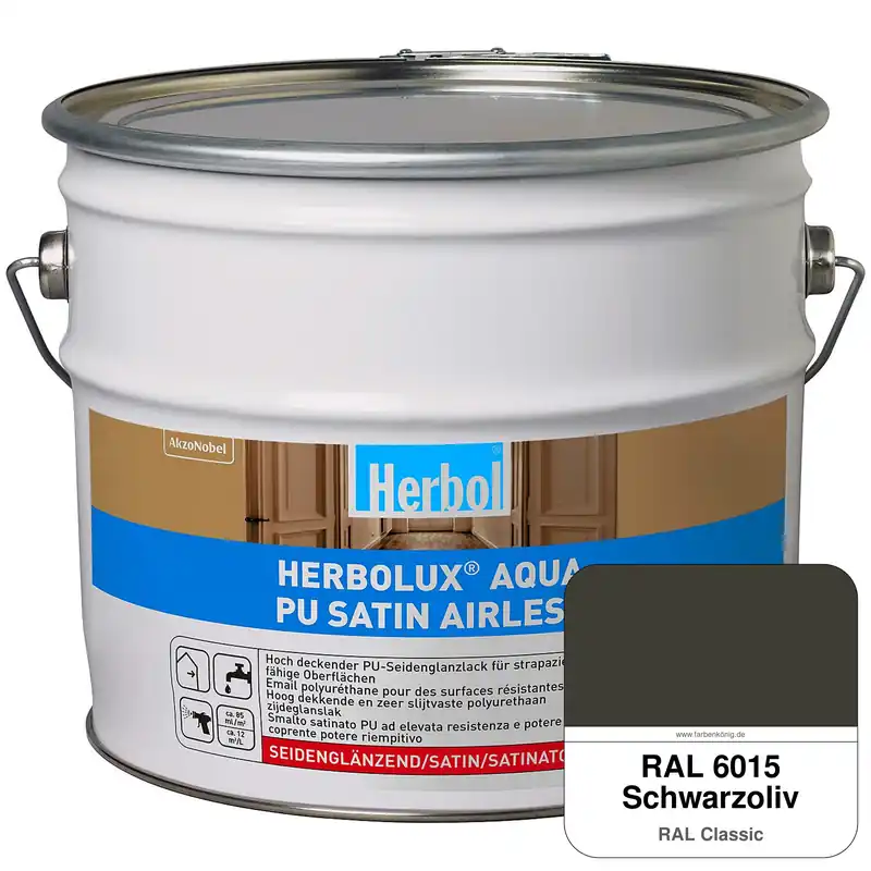 Herbolux Aqua PU Satin Airless (RAL 6015 Schwarzoliv) Kostenfreie Lieferung