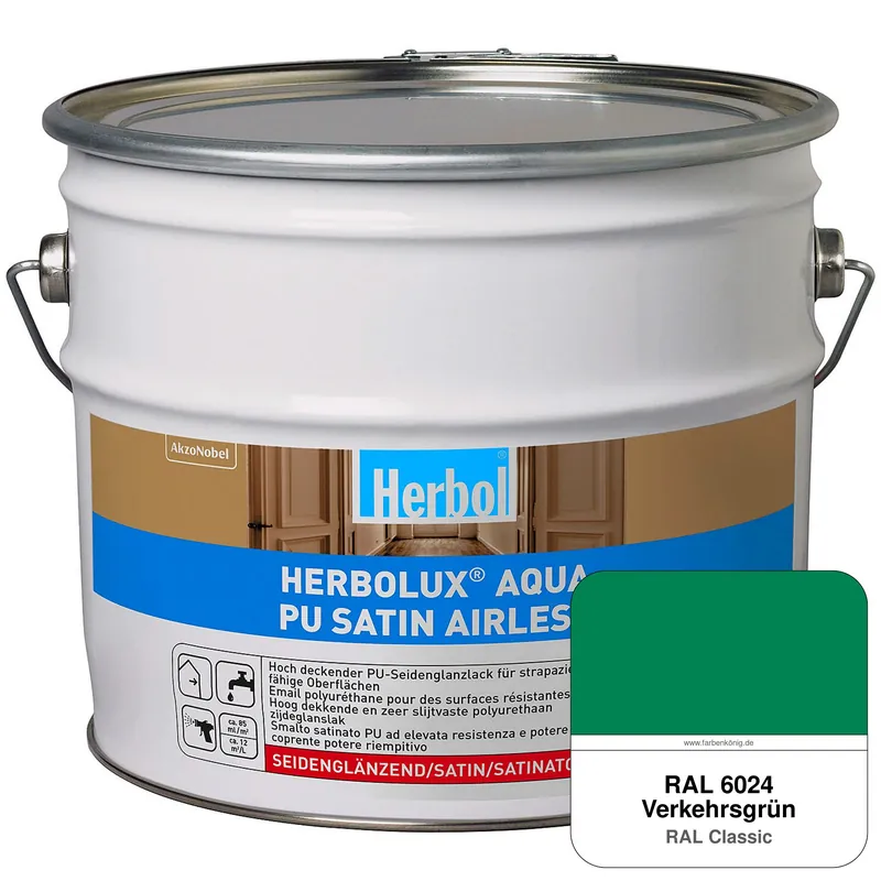 Sichere Zahlung Herbolux Aqua PU Satin Airless (RAL 6024 Verkehrsgrün)