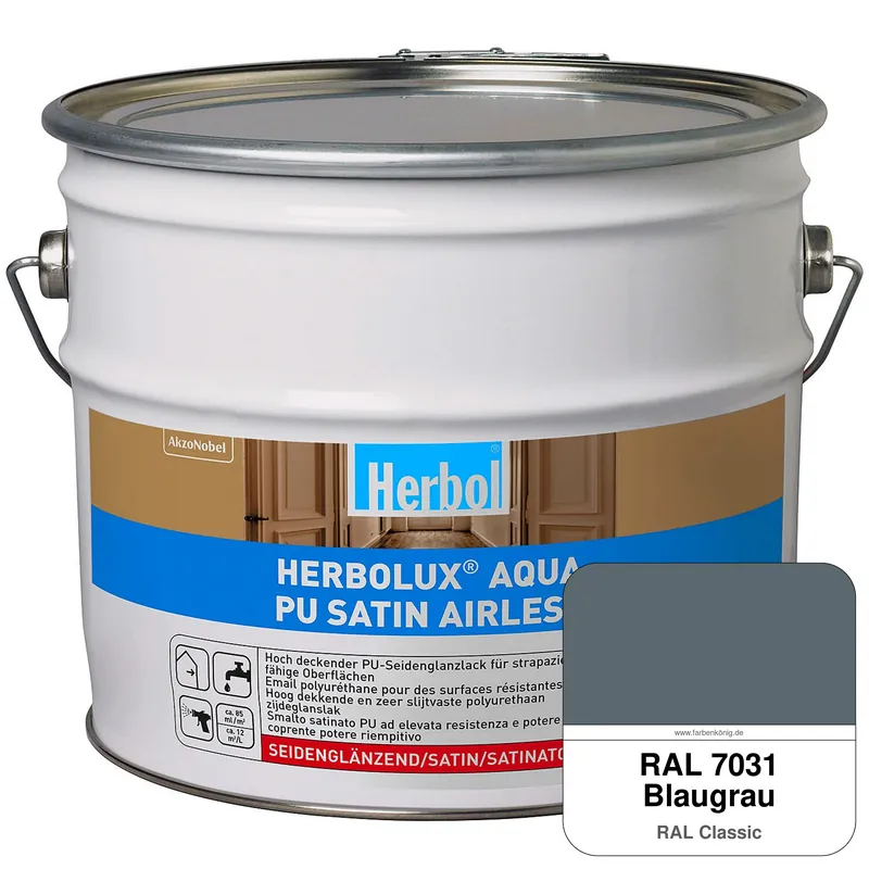 Nur Heute Herbolux Aqua PU Satin Airless (RAL 7031 Blaugrau)