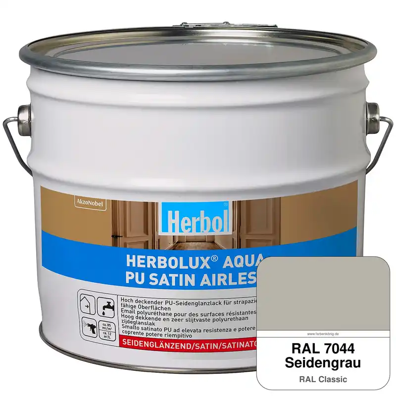 Neu Herbolux Aqua PU Satin Airless (RAL 7044 Seidengrau)