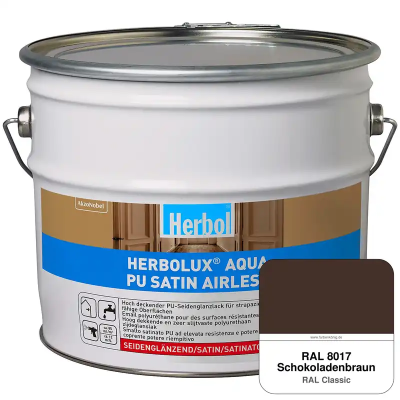 Meistverkauft Herbolux Aqua PU Satin Airless (RAL 8017 Schokoladenbraun)